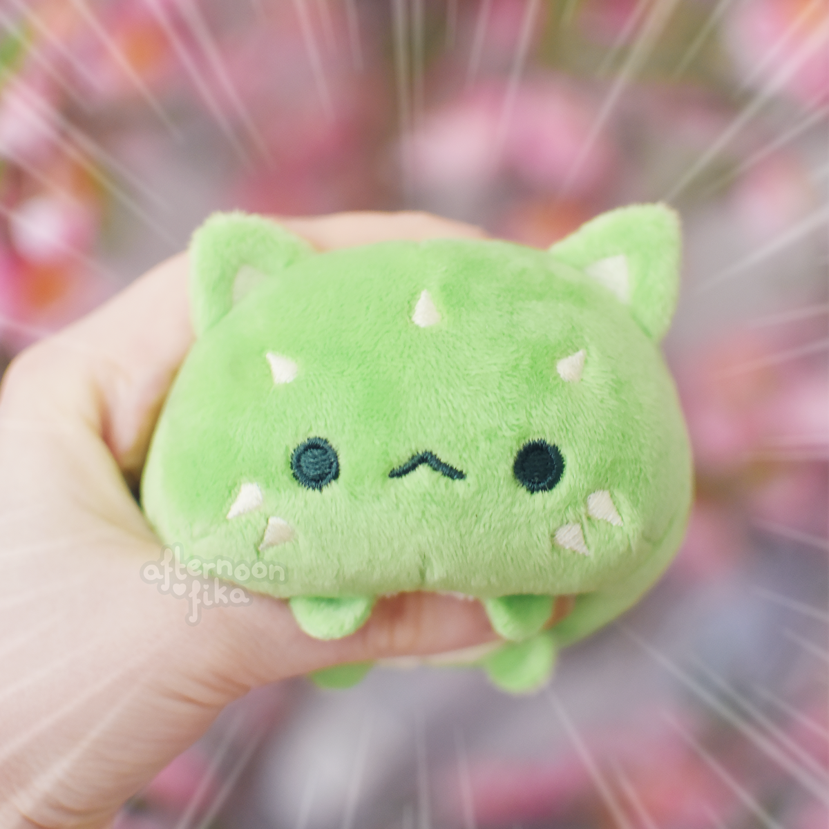 Catcus Afternoon Fika Green Cat Collectors store Plush