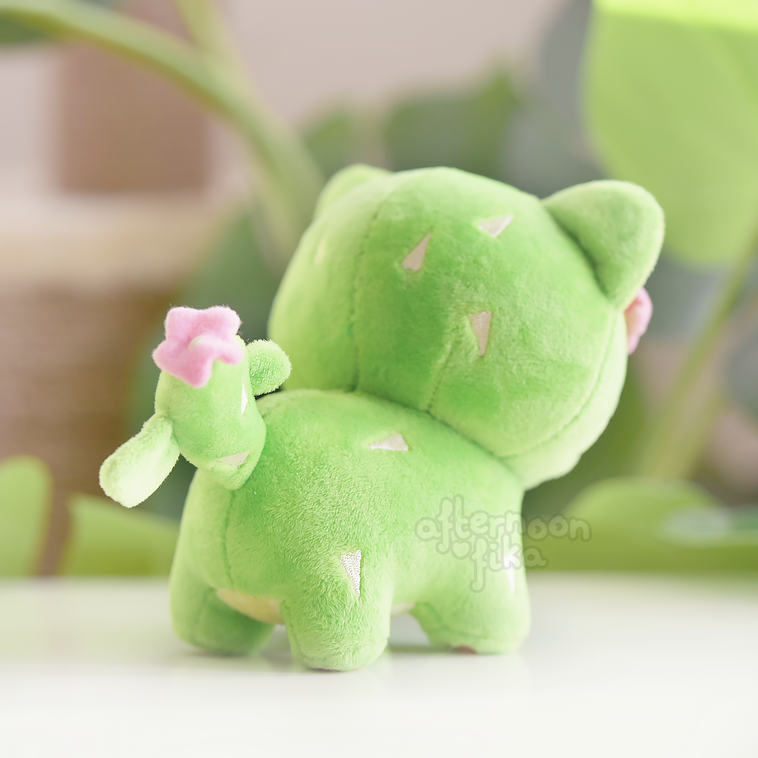 Green cat outlet plush