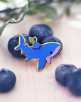 Blueberry Shark Enamel Pin