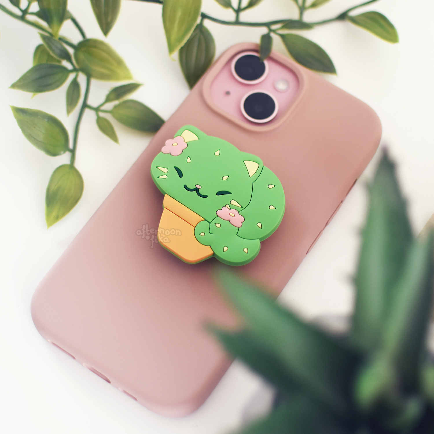 Cactus Cat Phone Grip