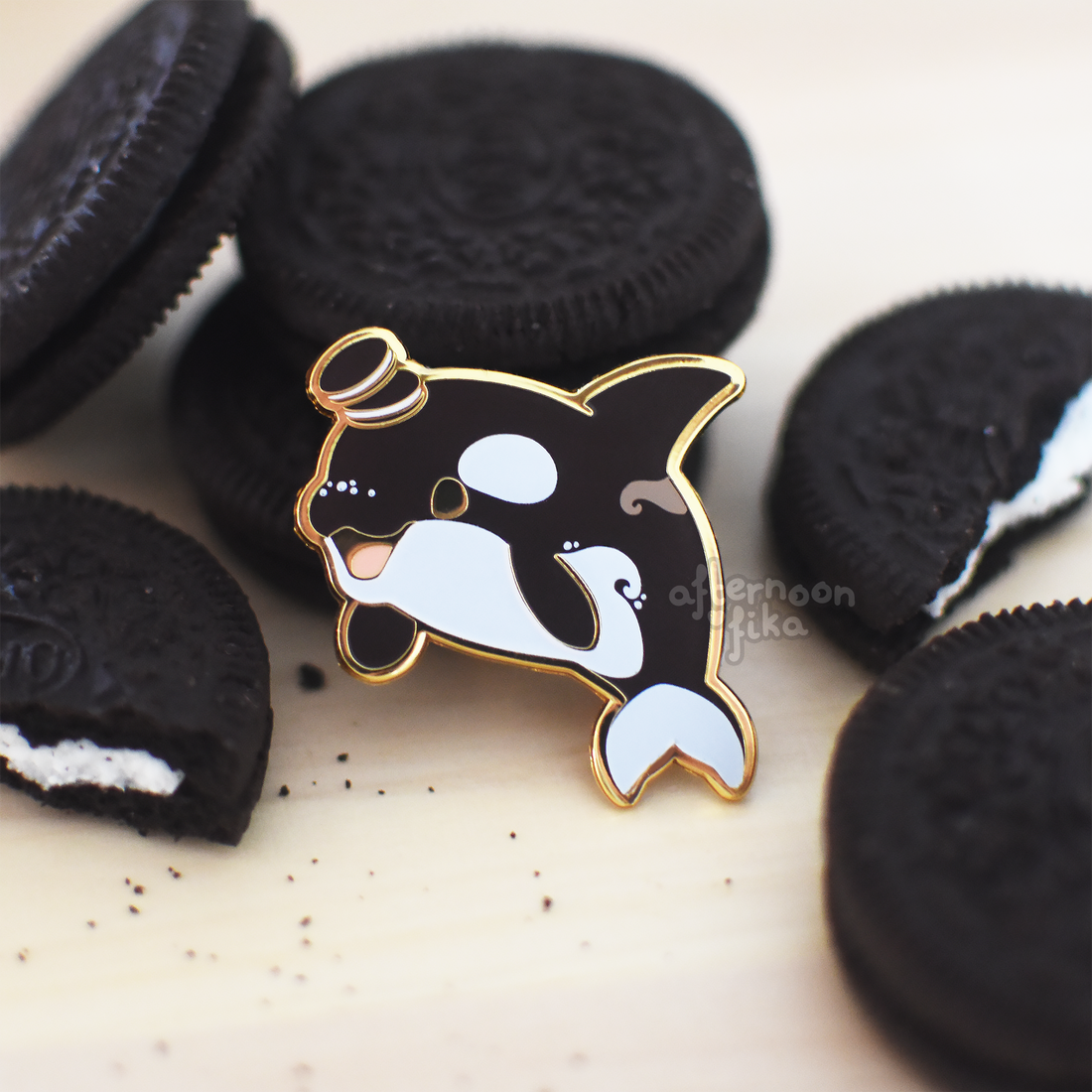 Oreorca Enamel Pin