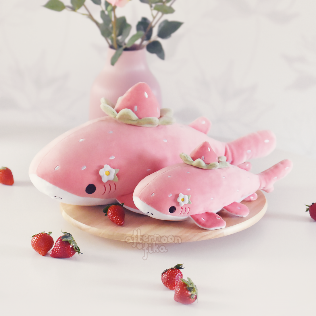 [PRE-ORDER, ETA Summer 2025] Saga The Strawberry Shark Plush