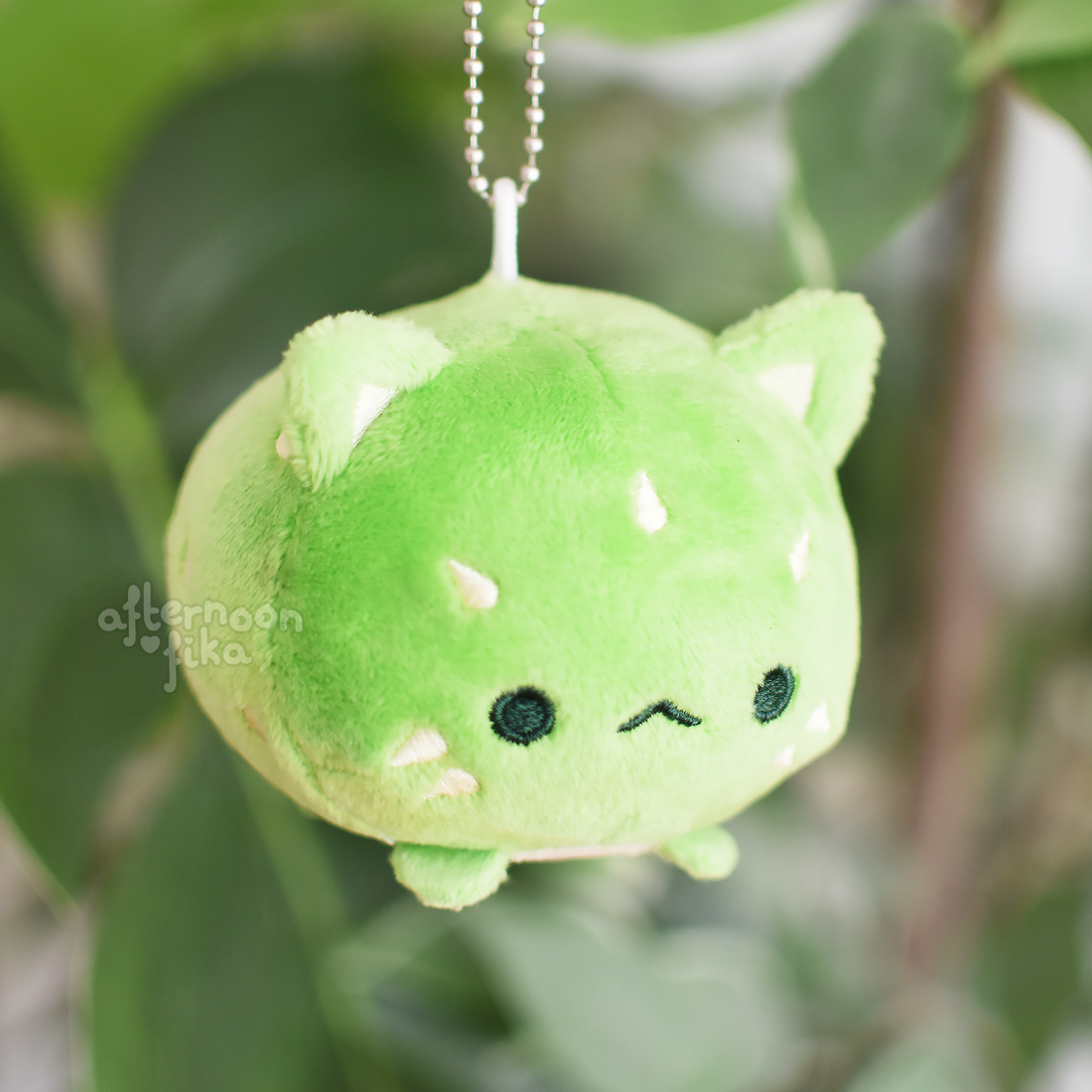 Baby Cactus Cat Plush Keychain