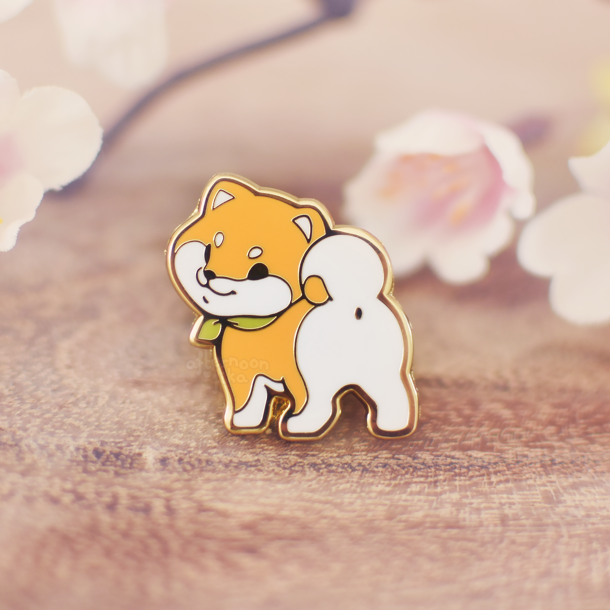 Shiba Inu Butt Enamel Pin