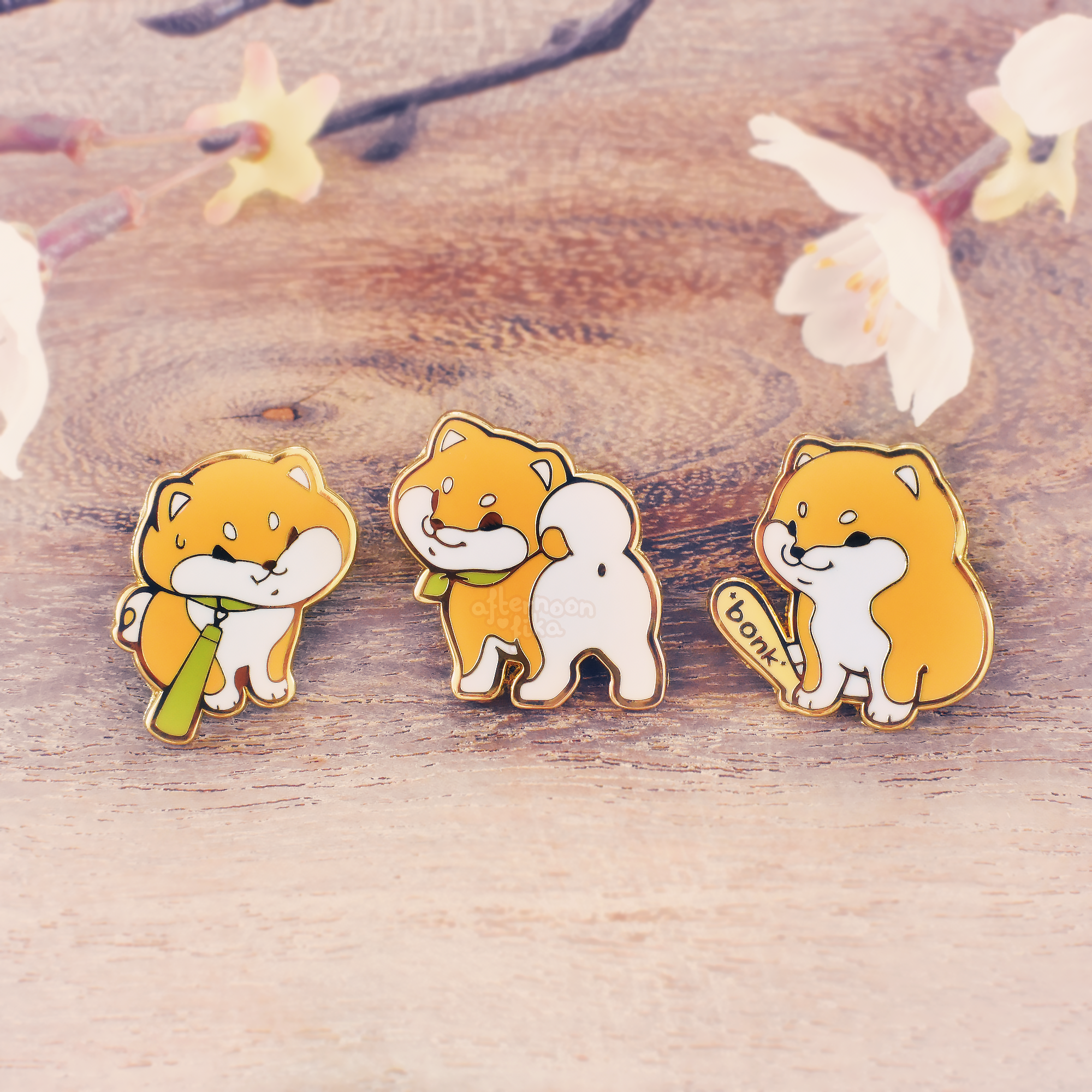 Silly Shiba Inus Enamel Pins FULL SET